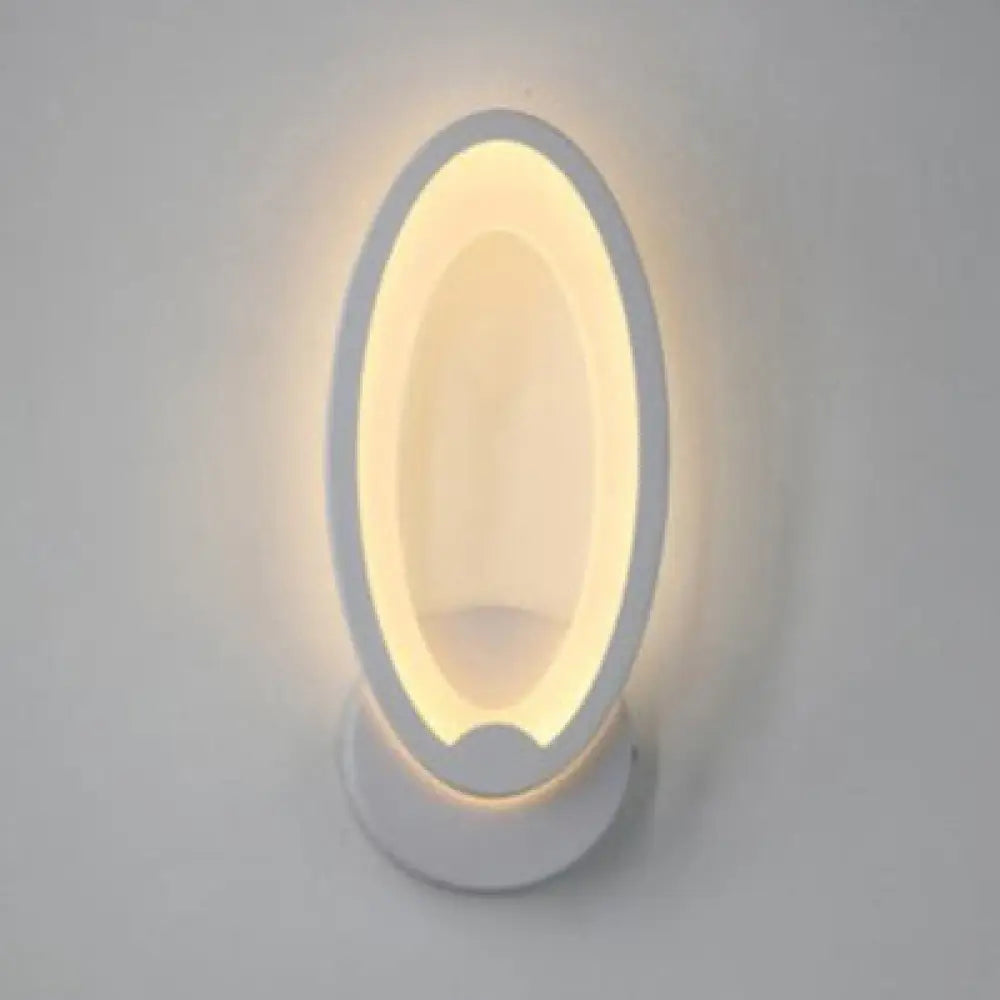 Acrylic Led Wall Sconce Light In Triangle Oval And Teardrop Shapes - Warm Or White /