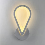 Acrylic Led Wall Sconce Light In Triangle Oval And Teardrop Shapes - Warm Or White /