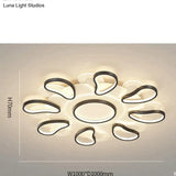 Acrylic Living Room Ceiling Lamp Led Petal Shaped Bedroom Modern Simple Household Restaurant Black /