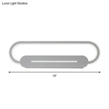 Acrylic Oval Led Wall Sconce With Modern Styling And Warm/White Light - Available In Black/White