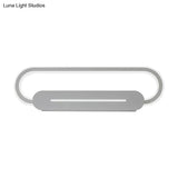 Acrylic Oval Led Wall Sconce With Modern Styling And Warm/White Light - Available In Black/White