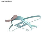 Acrylic Plane Ceiling Light With Simple Pink/Blue Led And Multiple Options