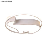 Acrylic Round Flush Mount Cartoon Ceiling Light For Bedroom