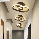 Acrylic Semi Flush Mount Light: Stylish Geometric Fixture For Hallway