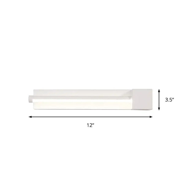 Adjustable Acrylic Linear Wall Sconce Led Light Fixture - Black/White Warm/White