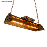Adjustable Antique Rust Metal Pendant Light Fixture With 39 Chain For Tables