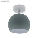 Adjustable Half Sphere Flush Mount Macaron Aluminum Lighting Fixture - Small | 1 Bulb