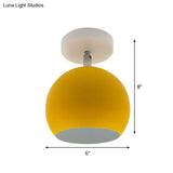 Adjustable Half Sphere Flush Mount Macaron Aluminum Lighting Fixture - Small | 1 Bulb