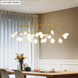Adjustable Hanging Cord Island Lighting - Contemporary Firefly Metal Pendant With 27 Lights For