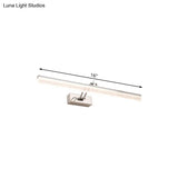 Adjustable Led Vanity Light In Modern Chrome - Acrylic Linear Design Warm/White Option 16/23.5/31.5
