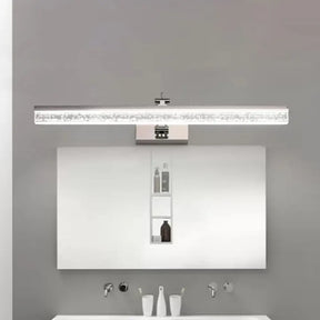 Adjustable Led Vanity Light In Modern Chrome - Acrylic Linear Design Warm/White Option 16/23.5/31.5