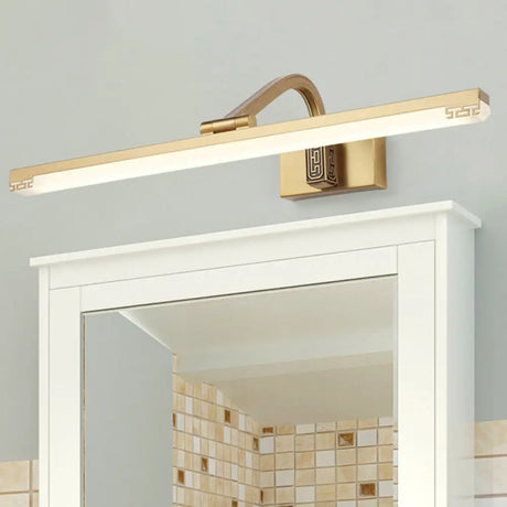 Adjustable Led Vanity Light - Traditional Acrylic Wall Sconce Lighting For Bathrooms Brass / 15.5