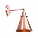 Adjustable Loft Style Single-Bulb Wall Light For Living Room - Iron Copper Reading Lamp
