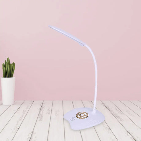 Adjustable Silicone Hose Desk Lamp With Touch Sensor Modern Led Light For Study - Pink/Gold Gold