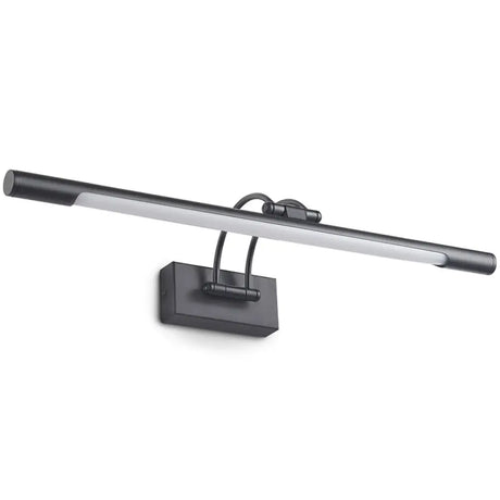 Adjustable Tubular Led Wall Sconce Vanity Light With Minimalistic Design And Plastic Shade Black /