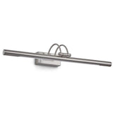 Adjustable Tubular Led Wall Sconce Vanity Light With Minimalistic Design And Plastic Shade Silver