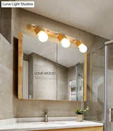 Adjustable Wooden Vanity Mirror Light: Modern Sconce For Bathroom