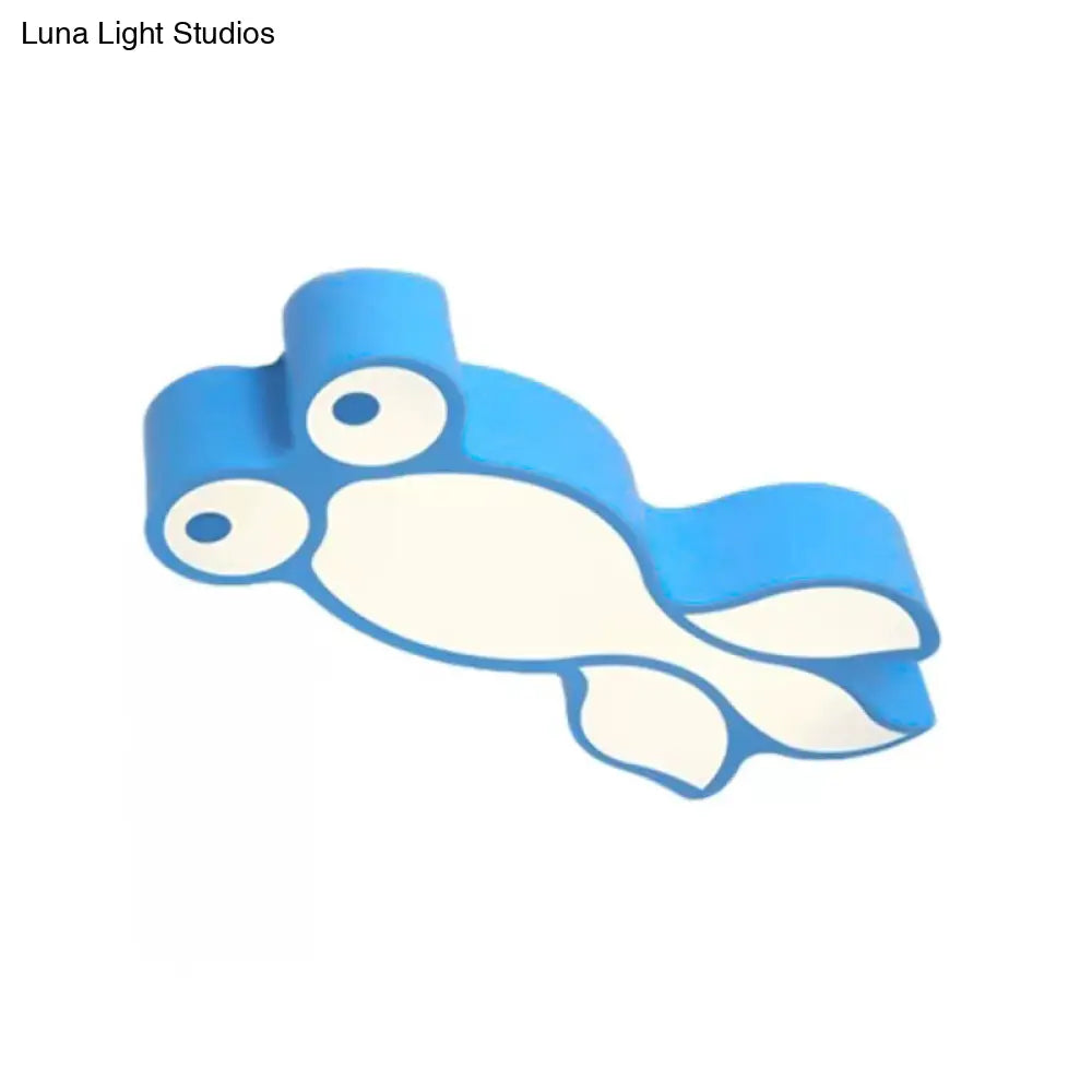 Adorable Little Goldfish Ceiling Light: Acrylic Led Flush Mount For Kids’ Bedrooms