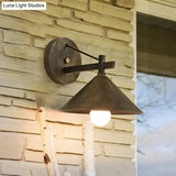 Aged Silver/Bronze Metal Wall Sconce - Stylish Industrial Light Perfect For Dining Room