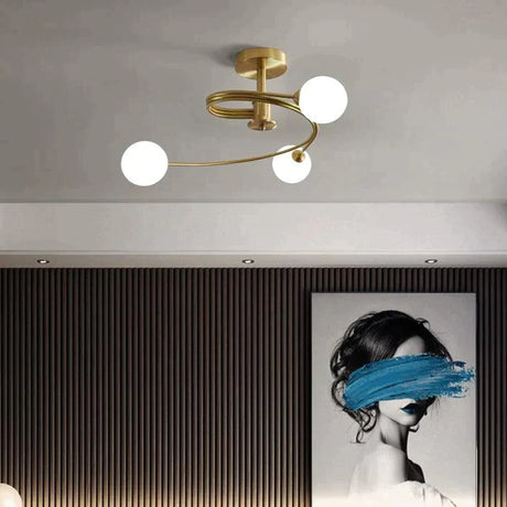 Aimee - Nordic Creative Rotate Bedroom Room Lamp Copper Ceiling