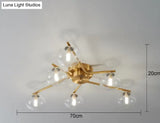 Aimee - Nordic Creative Rotate Bedroom Room Lamp Room Copper Ceiling Lamp Ceiling