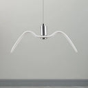 Alkalurops - Nautical Seagull Hanging Light: Led Pendant Lamp White / B