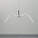 Alkalurops - Nautical Seagull Hanging Light: Led Pendant Lamp White / B