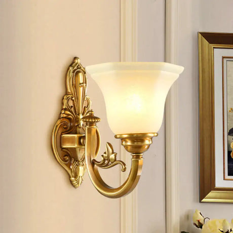 All Copper American Ceramic Antique Wall Lamp Double Head Luxury Atmosphere European Style Living