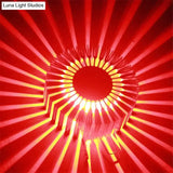 Aluminum Flush Mount Ceiling Light With Remote Control Rgb Smart Led 3W Dimmable For Living Room Red