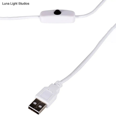 Aluminum Usb Table Lamp - Sunset Glow Led Spotlight In Black For Contemporary Bedroom Lighting