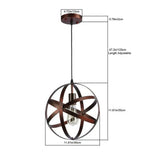 American Chandelier Industry Wind Led Lamps A-Red Bronze 30Cm / No Light Source Pendant
