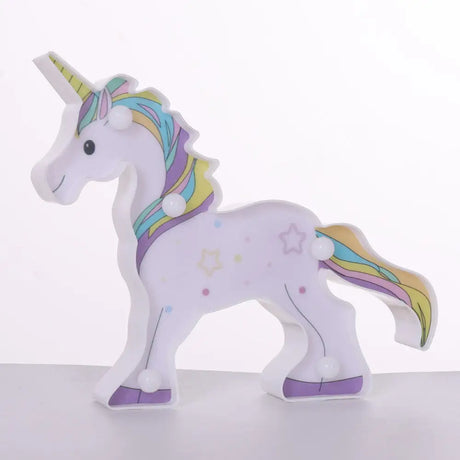 Animal-Shaped Led Nightstand Lamp For Bedroom Decor White-Purple / Battery