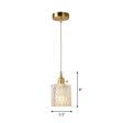 Antique Clear Glass Pendant Light Fixture For Dining Room - 1-Light Hanging Design