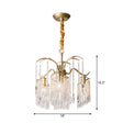 Antique Crystal Tassel Chandelier Lamp With Gold Finish - Elegant Bedroom Hanging Light Fixture 4 /