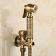 Antique Hand Held Bidet Sprayer Douche Toilet Kit Shattaf Shower Head Gold Copper Valve Set Jet Brass Toilet Bidet