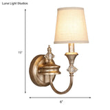 Antique Metal Rust Wall Mounted Sconce Light With Shade - Single