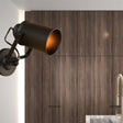 Antique Style Cylinder Sconce Light With Metallic Finish And Wall Mount In Black/Rust For Living