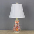 Antique Style Empire Shade Nightstand Lamp White Fabric 1 Head 12/16 Width / 12