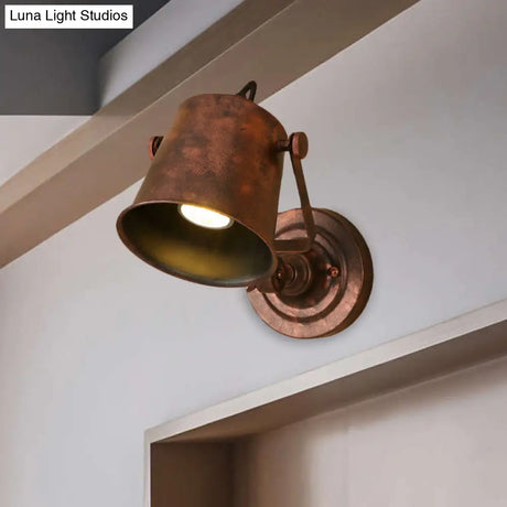 Antique Style Iron Wall Sconce - Outdoor Mounted Lamp Adjustable Black/Grey
