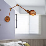 Antique Style Metal Wall Lamp Fixture - Adjustable Sconce Light In Rust With Domed Design 4/6.5