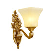 Antique Style Wall Sconce - Milk Glass With Gold Finish Pagoda Shape Perfect For Corridor Lighting 1