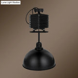 Antiqued Dome Pendant Ceiling Lamp - Telescopic Metallic Design Perfect For Restaurants 1 Bulb