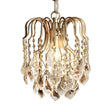 Antiqued Gold Crystal Pendant Light With Countryside Charm