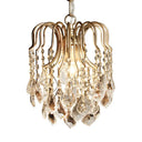 Antiqued Gold Crystal Pendant Light With Countryside Charm