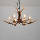 Antler Chandelier: Resin Countryside Living Room Lighting 6 / Coffee