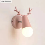 Antler Cone Sconce Light - Nordic Stylish Wall For Bedside With 1 Bulb