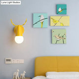 Antler Cone Sconce Light - Nordic Stylish Wall For Bedside With 1 Bulb