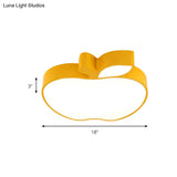 Apple Shape Led Flush Mount Ceiling Light For Children’s Bedroom - Modern Style