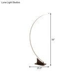 Arch Floor Lamp With Minimalist Design And Led Lighting - Ideal For Bedroom Warm/White Light