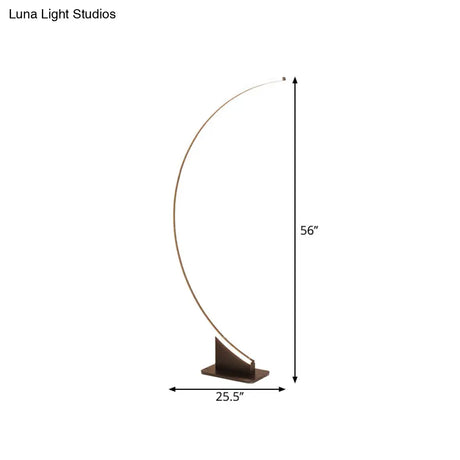 Arch Floor Lamp With Minimalist Design And Led Lighting - Ideal For Bedroom Warm/White Light
